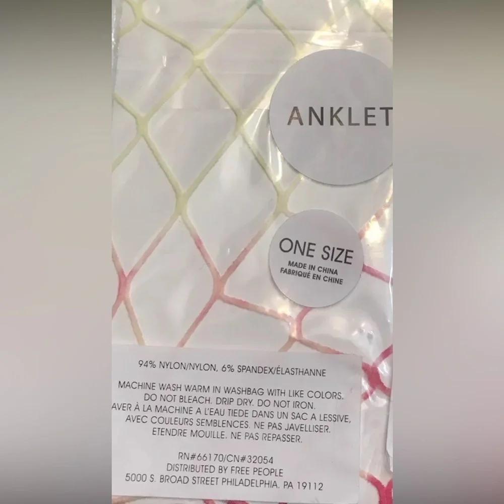 FREE PEOPLE Socks Tie Dye Fishnet Anklet NEW Retail $43 Mermaid